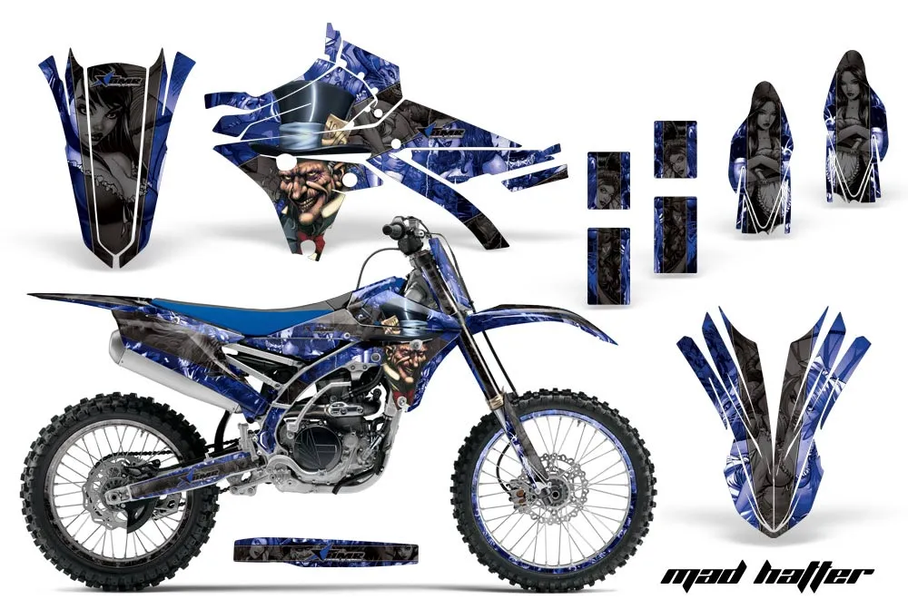 Yamaha YZ250 F Dirt Bike Graphic Kit - 2014-2018 Mad Hatter Blue