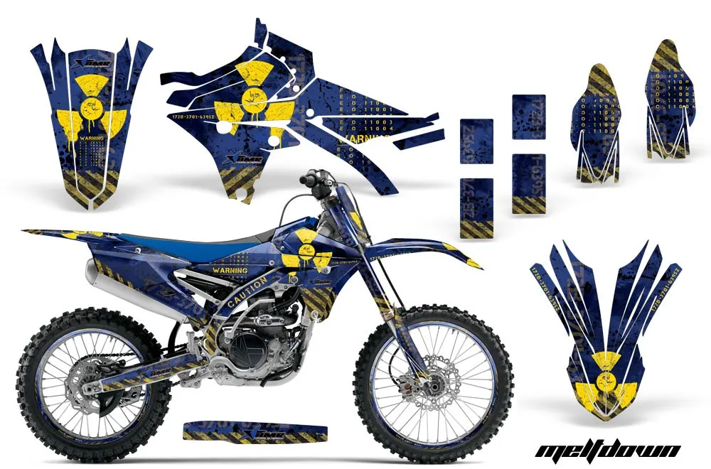 Yamaha YZ250 F Dirt Bike Graphic Kit - 2014-2018 Meltdown Yellow