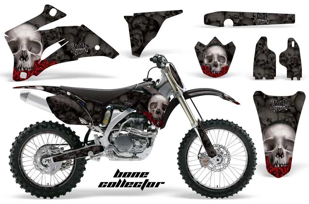 Yamaha YZ250F / YZ450F Dirt Bike Graphic Kit - 2006-2009 Bone Collector Black