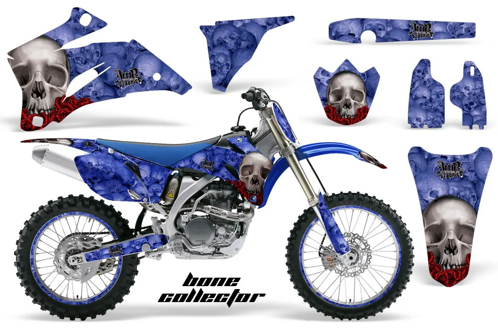 Yamaha YZ250F / YZ450F Dirt Bike Graphic Kit - 2006-2009 Bone Collector Blue