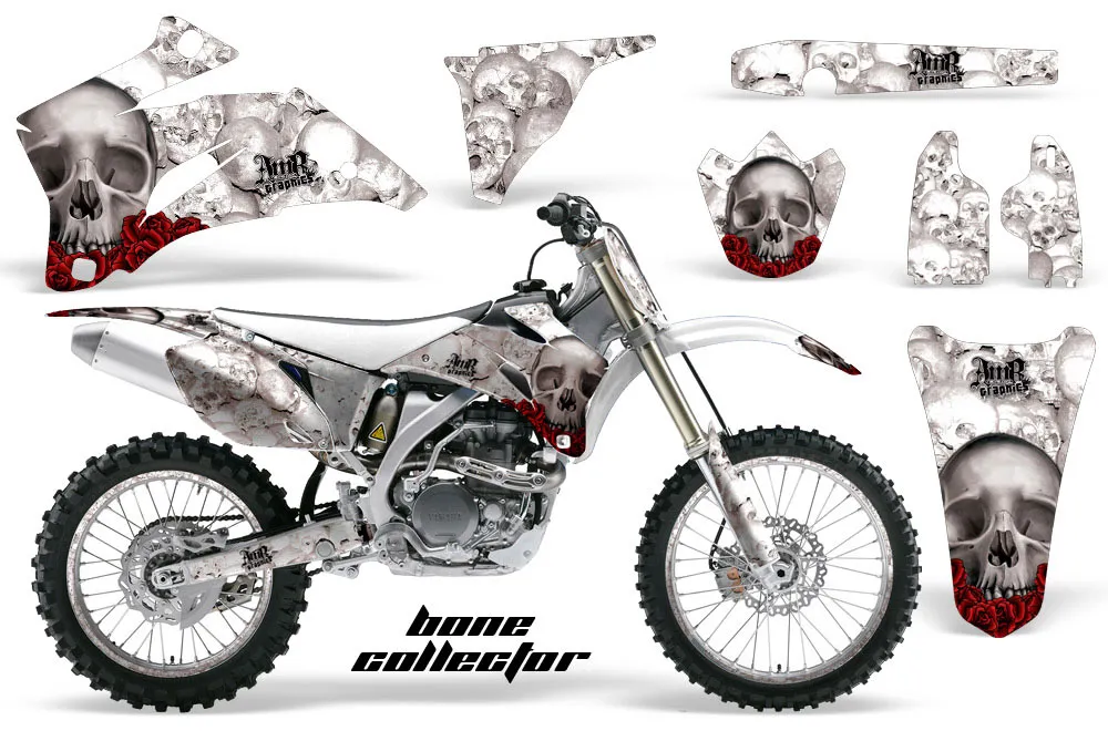 Yamaha YZ250F / YZ450F Dirt Bike Graphic Kit - 2006-2009 Bone Collector Red