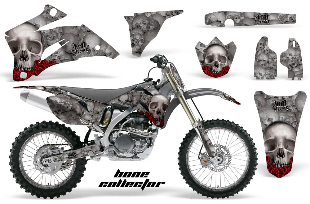Yamaha YZ250F / YZ450F Dirt Bike Graphic Kit - 2006-2009 Bone Collector Silver