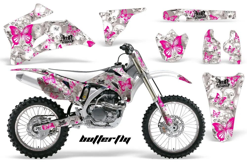 Yamaha YZ250F / YZ450F Dirt Bike Graphic Kit - 2006-2009 Butterfly Pink