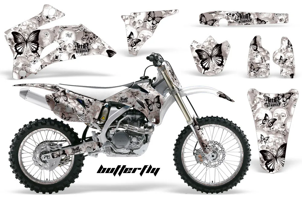 Yamaha YZ250F / YZ450F Dirt Bike Graphic Kit - 2006-2009 Butterfly White