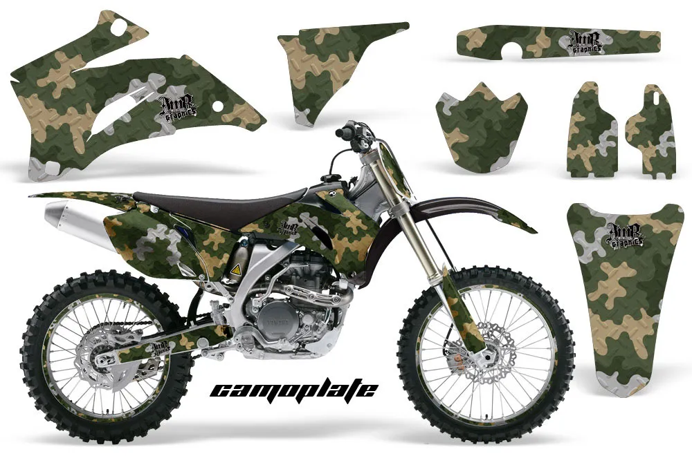Yamaha YZ250F / YZ450F Dirt Bike Graphic Kit - 2006-2009 Camoplate Green