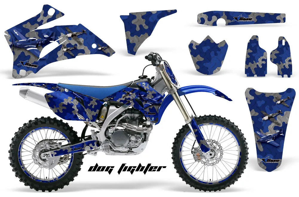 Yamaha YZ250F / YZ450F Dirt Bike Graphic Kit - 2006-2009 Dog Fighter Blue