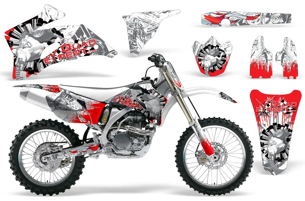 Yamaha YZ250F / YZ450F Dirt Bike Graphic Kit - 2006-2009 Expert Red
