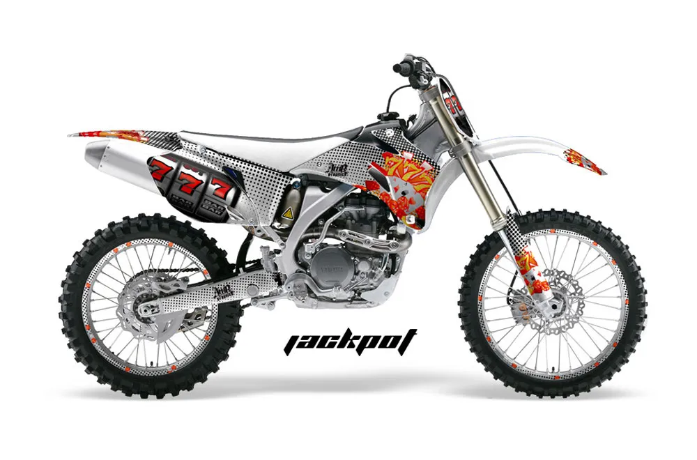 Yamaha YZ250F / YZ450F Dirt Bike Graphic Kit - 2006-2009 Jackpot White