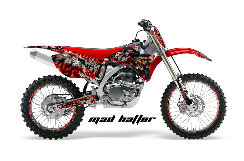 Yamaha YZ250F / YZ450F Dirt Bike Graphic Kit - 2006-2009 Mad Hatter Red