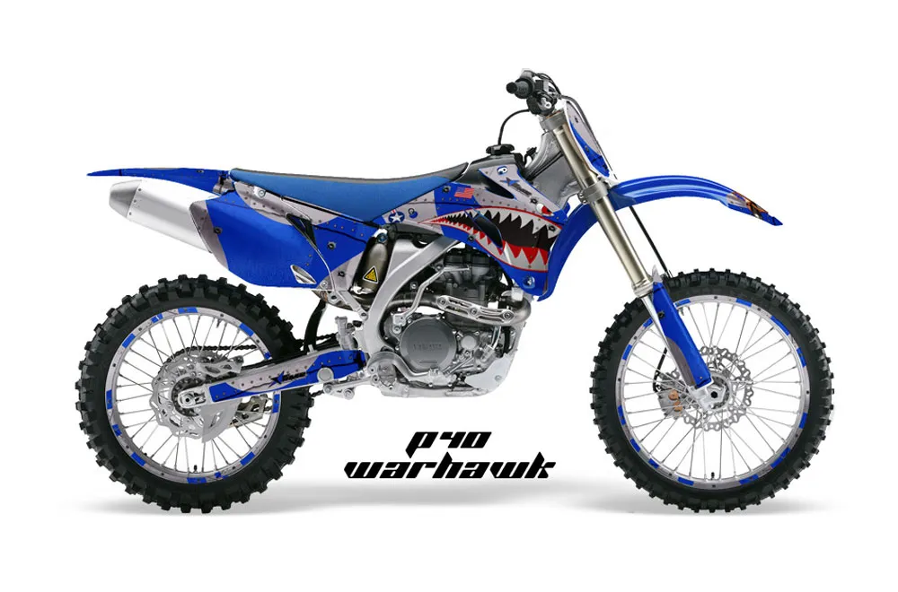 Yamaha YZ250F / YZ450F Dirt Bike Graphic Kit - 2006-2009 P40 Warhawk Blue