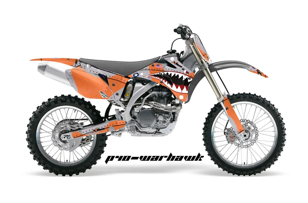 Yamaha YZ250F / YZ450F Dirt Bike Graphic Kit - 2006-2009 P40 Warhawk Orange