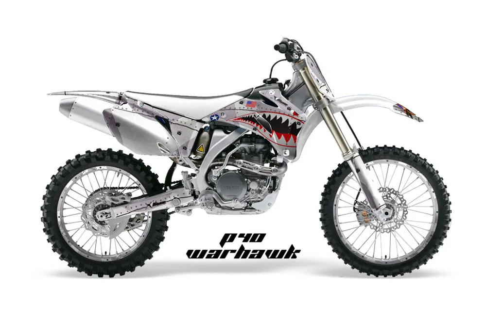 Yamaha YZ250F / YZ450F Dirt Bike Graphic Kit - 2006-2009 P40 Warhawk Silver