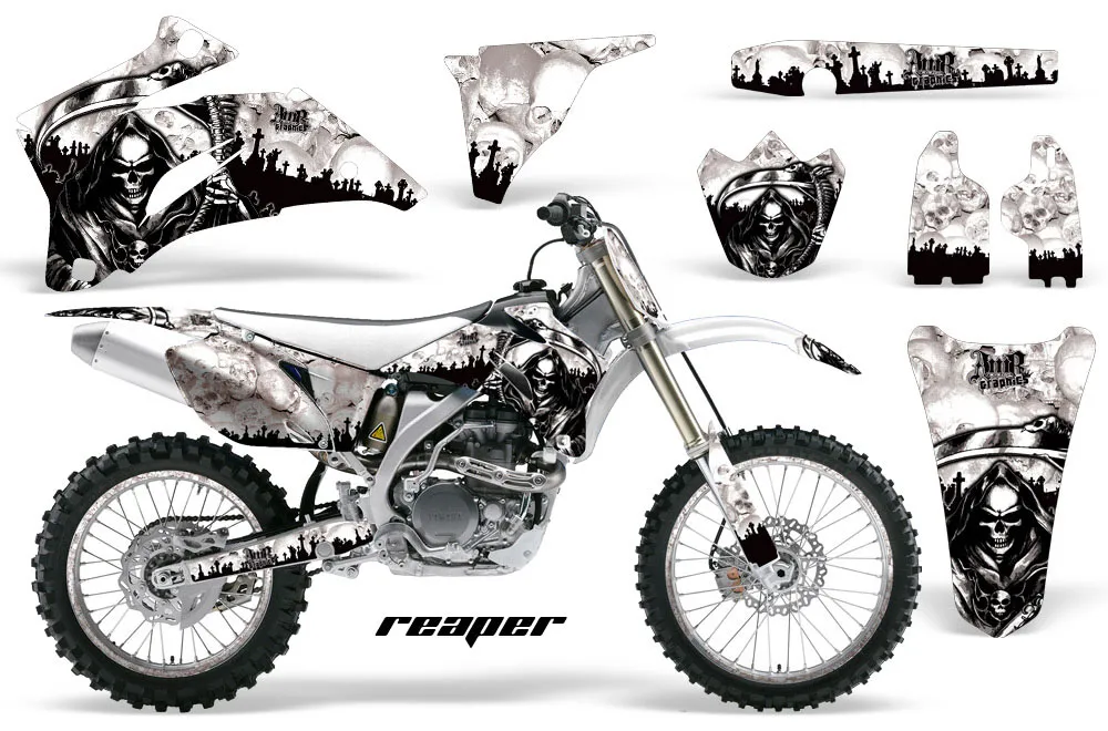 Yamaha YZ250F / YZ450F Dirt Bike Graphic Kit - 2006-2009 Reaper White