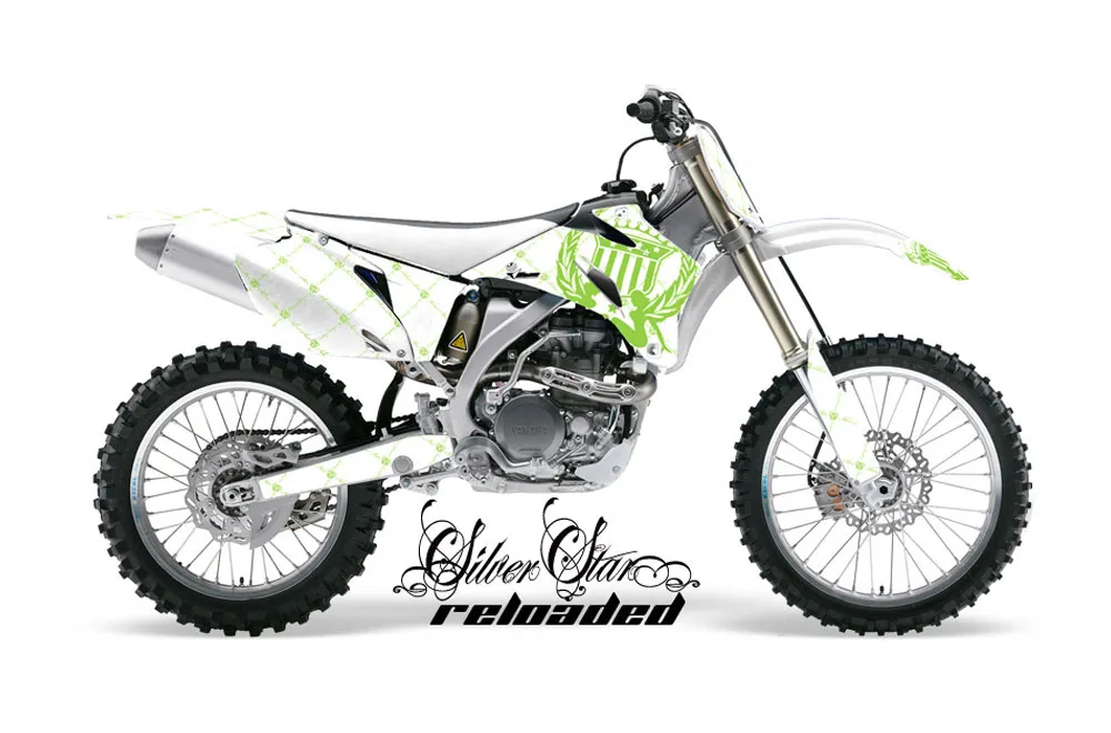 Yamaha YZ250F / YZ450F Dirt Bike Graphic Kit - 2006-2009 Silver Star - Reloaded Green