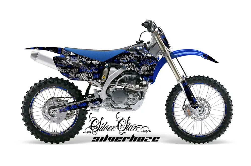 Yamaha YZ250F / YZ450F Dirt Bike Graphic Kit - 2006-2009 Silver Star - Silverhaze Blue