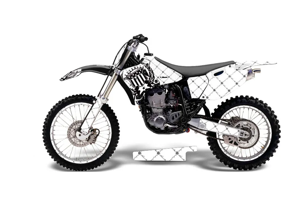 Yamaha YZ426 F 4 Stroke Dirt Bike Graphic Kit - 1998-2002 Silver Star - Reloaded White