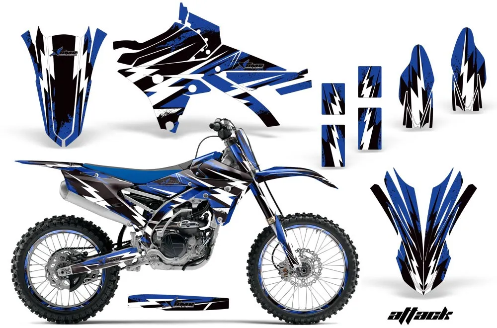 Yamaha YZ450 F Dirt Bike Graphic Kit - 2014-2017 Attack Blue