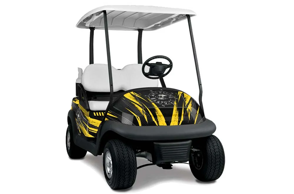 Club Car Precedent I2 Golf Cart Graphic Kit - 2004-2017 Nuke Yellow