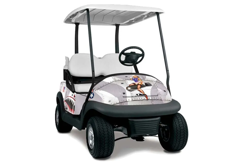Club Car Precedent I2 Golf Cart Graphic Kit - 2004-2017 P40 Warhawk White