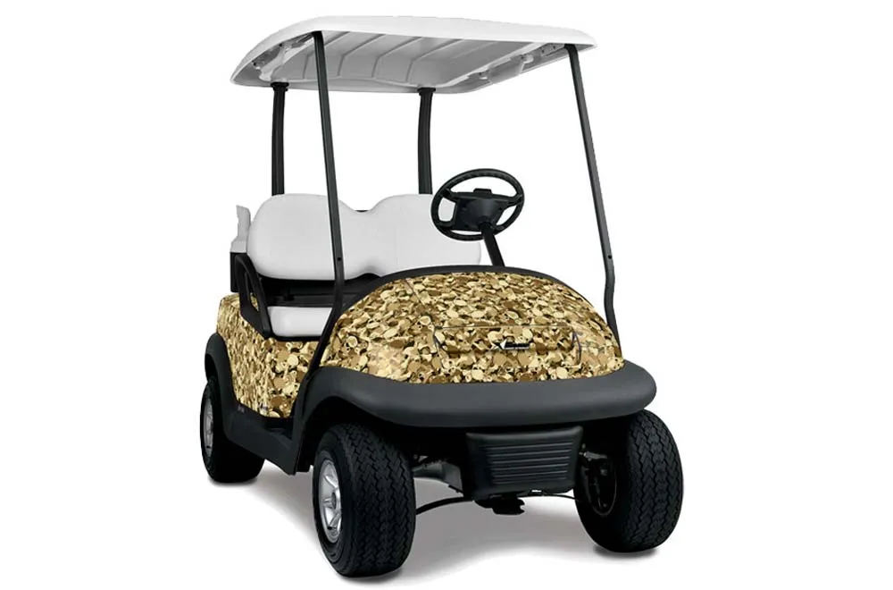 Club Car Precedent I2 Golf Cart Graphic Kit - 2004-2017 Skull Camo Tan