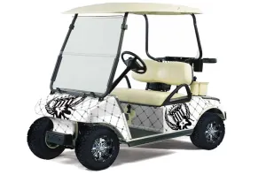 Club Car Golf Cart Graphic Kit - 1983-2014 Silver Star - Reloaded White