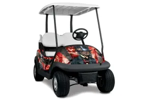 Club Car Precedent I2 Golf Cart Graphic Kit -2004-2017 Mad Hatter Black Red