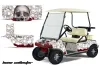 Club Car Golf Cart Graphic Kit - 1983-2014 Bone Collector White