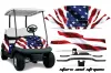Club Car Precedent I2 Golf Cart Graphic Kit - 2004-2017 Stars n Stripes Red White & Blue