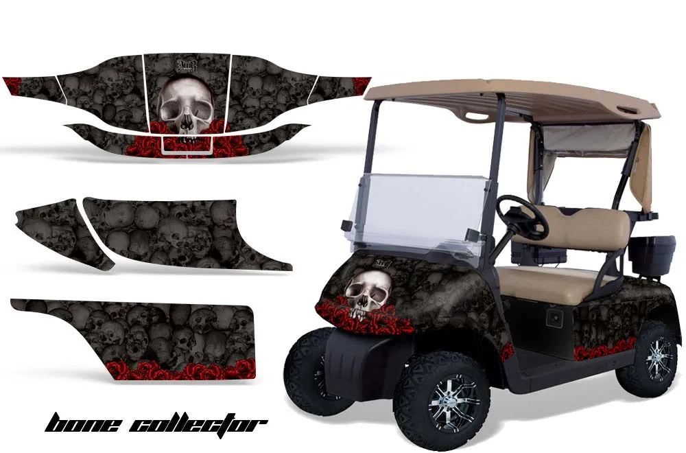 EZ-GO TXT Golf Cart Graphic Kit - 1994-2013 Bone Collector Black