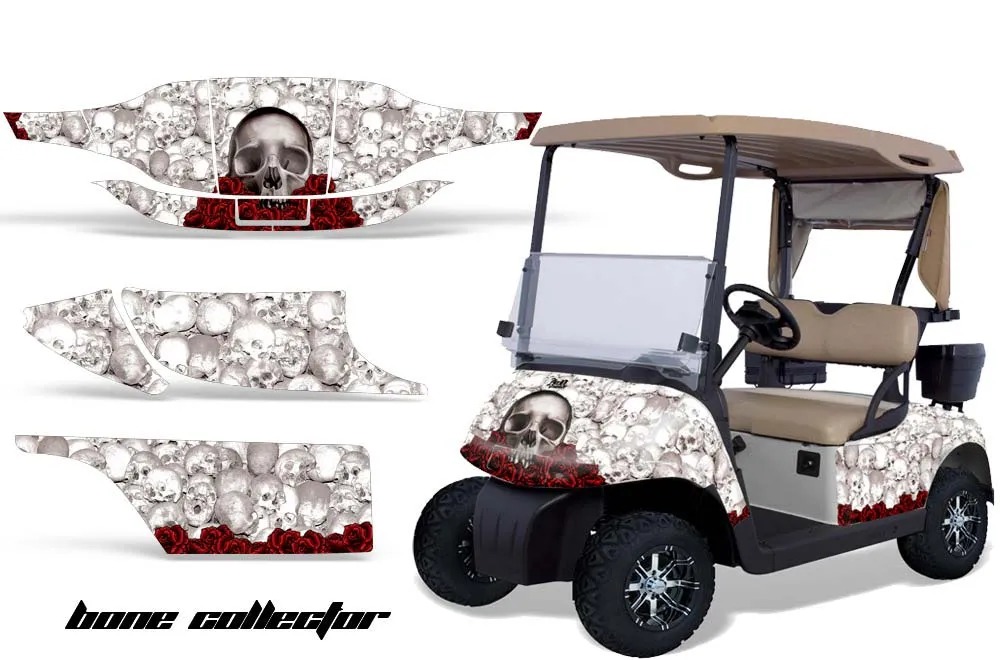 EZ-GO TXT Golf Cart Graphic Kit - 1994-2013 Bone Collector White