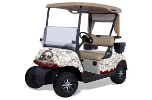 EZ-GO TXT Golf Cart Graphic Kit - 1994-2013 Bone Collector White