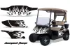 EZ-GO TXT Golf Cart Graphic Kit - 1994-2013 Diamond Flames White
