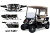 EZ-GO TXT Golf Cart Graphic Kit - 1994-2013 Mad Hatter Black