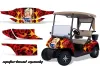 EZ-GO TXT Golf Cart Graphic Kit - 1994-2013 Motorhead Mandy Red