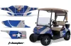 EZ-GO TXT Golf Cart Graphic Kit - 1994-2013 T Bomber Blue