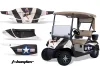 EZ-GO TXT Golf Cart Graphic Kit - 1994-2013 T Bomber White