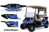 EZ-GO TXT Golf Cart Graphic Kit - 1994-2013 Tribal Flames Blue