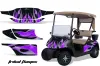 EZ-GO TXT Golf Cart Graphic Kit - 1994-2013 Tribal Flames Purple