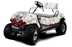 Yamaha G-Series Golf Cart Graphic Kit - 1995-2006 Bone Collector White