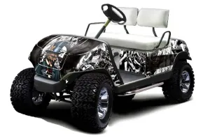 Yamaha G-Series Golf Cart Graphic Kit - 1995-2006 Mad Hatter White