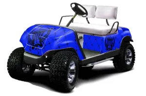 Yamaha G-Series Golf Cart Graphic Kit - 1995-2006 Silver Star Blue