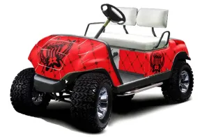 Yamaha G-Series Golf Cart Graphic Kit - 1995-2006 Silver Star Red