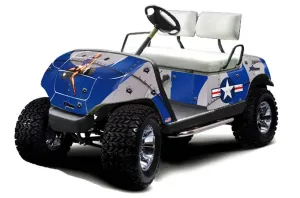 Yamaha G-Series Golf Cart Graphic Kit - 1995-2006 T Bomber Blue