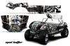 Yamaha G-Series Golf Cart Graphic Kit - 1995-2006 Mad Hatter White
