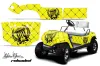 Yamaha G-Series Golf Cart Graphic Kit - 1995-2006 Silver Star Yellow