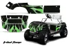Yamaha G-Series Golf Cart Graphic Kit - 1995-2006 Tribal Flames Black