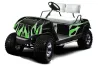 Yamaha G-Series Golf Cart Graphic Kit - 1995-2006 Tribal Flames Black