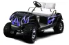 Yamaha G-Series Golf Cart Graphic Kit - 1995-2006 Tribal Flames Blue