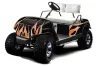 Yamaha G-Series Golf Cart Graphic Kit - 1995-2006 Tribal Flames Orange