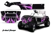 Yamaha G-Series Golf Cart Graphic Kit - 1995-2006 Tribal Flames Pink